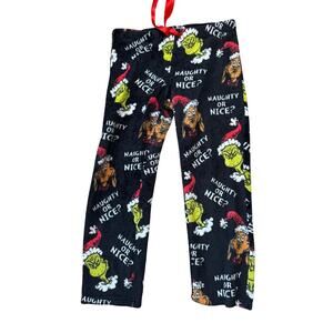 THE GRINCH Fleece Christmas PJ/Lounge pants; Snoopy & Snowflakes,Women's Large.